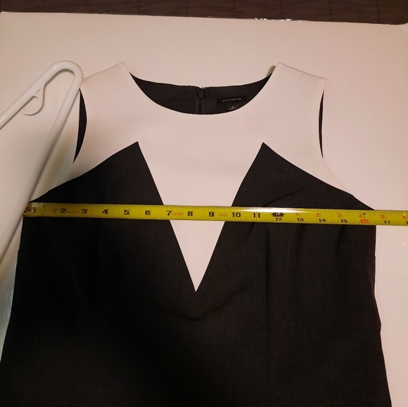 Ann Taylor Size 6 Gray and White  Midi Dress - Picture 6 of 11